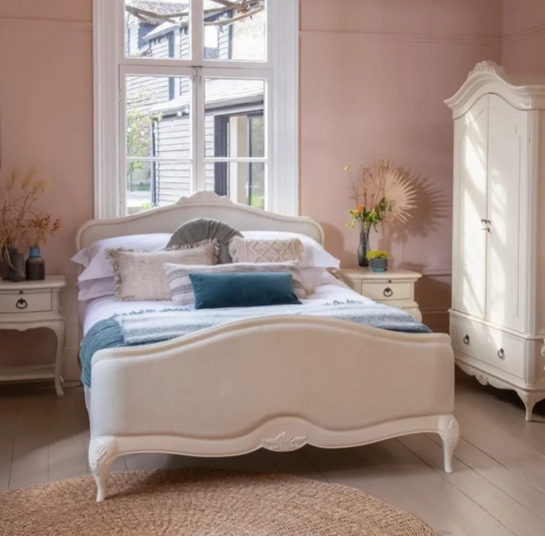 Willis & Gambier Ivory Upholstered Bed Frame